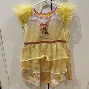 Disney Ruffled Dress with belle Print 2t